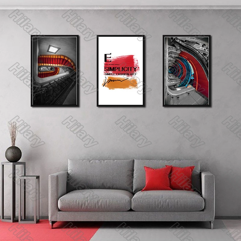

Poster Colored Spiral Building Landscape Canvas Painting and Prints Wall Art Pictures Decoration for Living Room 3Pcs Frameless