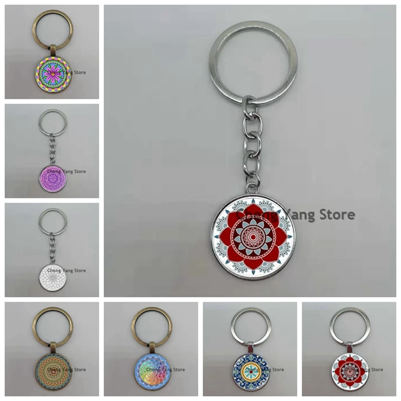 Новинка 2020 Классический женский брелок с изображением мандалы и цветка