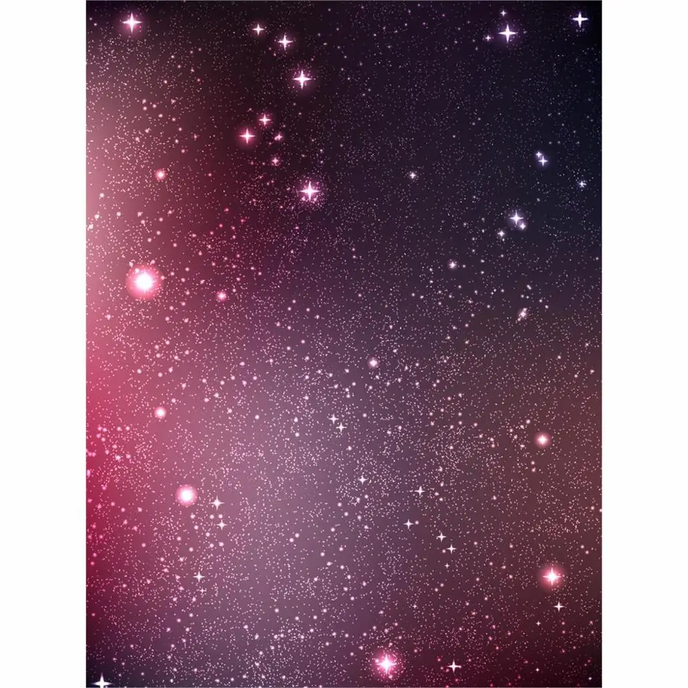 Allenjoy Starry Night Background Dreamy Sky Baby Shower Space Mysterious Moon Star Cloud Wooden Floor Glitter Backdrop Banner |