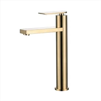 bathroom basin faucets brushed gold solid brass sink mixer hot cold single handle deck mounted lavatory taps blackchrome