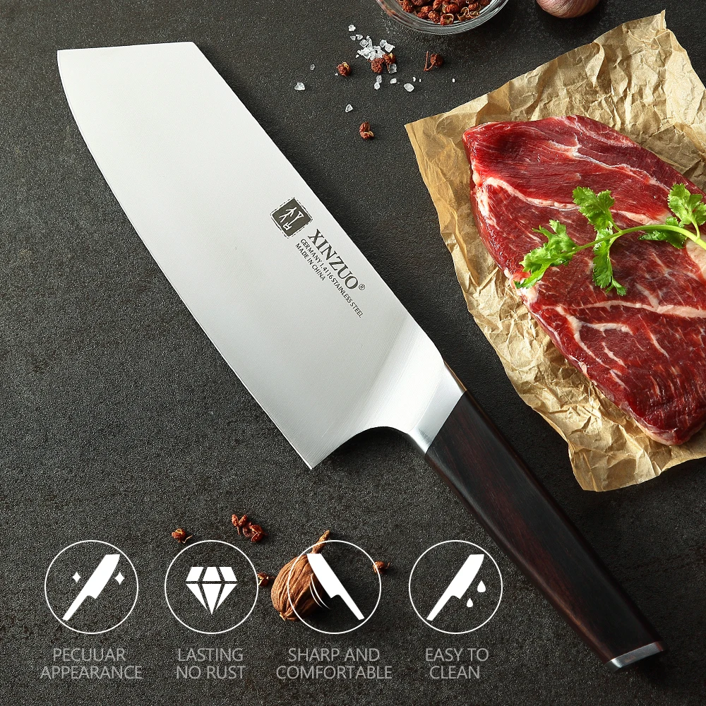 Нож кухонный из высокоуглеродистой нержавеющей стали 7 8 дюйма с ручкой черного