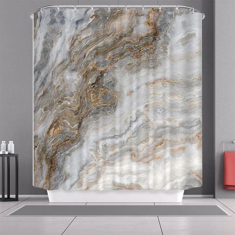 

Manufacturer Customized Waterproof and Mildewproof Shower Curtain Cross-border Polyester Waterproof Digital Printing Bathroom