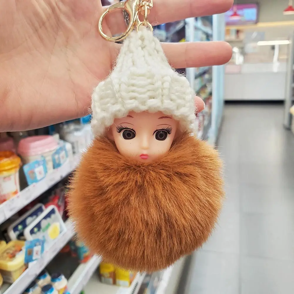 

1pc Cartoon Lovely Big Eyes Doll Keychain Keyring Women Handbag Car Key Holder Bag Pendant Toys for Kids Gift