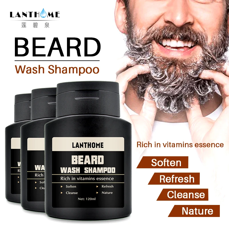 

2 pcs Beard Wash Shampoo 120 ml Men's Beard Shampoo Moisturiser Deep Cleansing Nourishing Beard Cleanser and Conditioner for Men