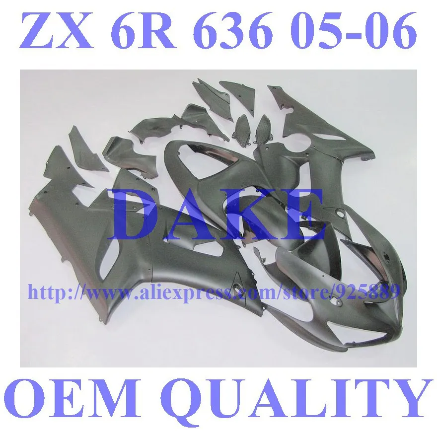

Matte Black Fairing Kit FOR KAWASAKI NINJA ZX 6R 636 05 06 ZX-6R DAKE ZX6R 2005 2006 ZX 6R 05 06 Fairings ZYT6