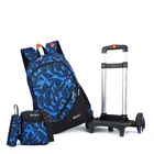 Школьный рюкзак для подростков, Съемный Детский Школьный рюкзак с колесами 26 для лестницы, школьный портфель на колесиках для мальчиков и девочек, сумка для чемодана и книг