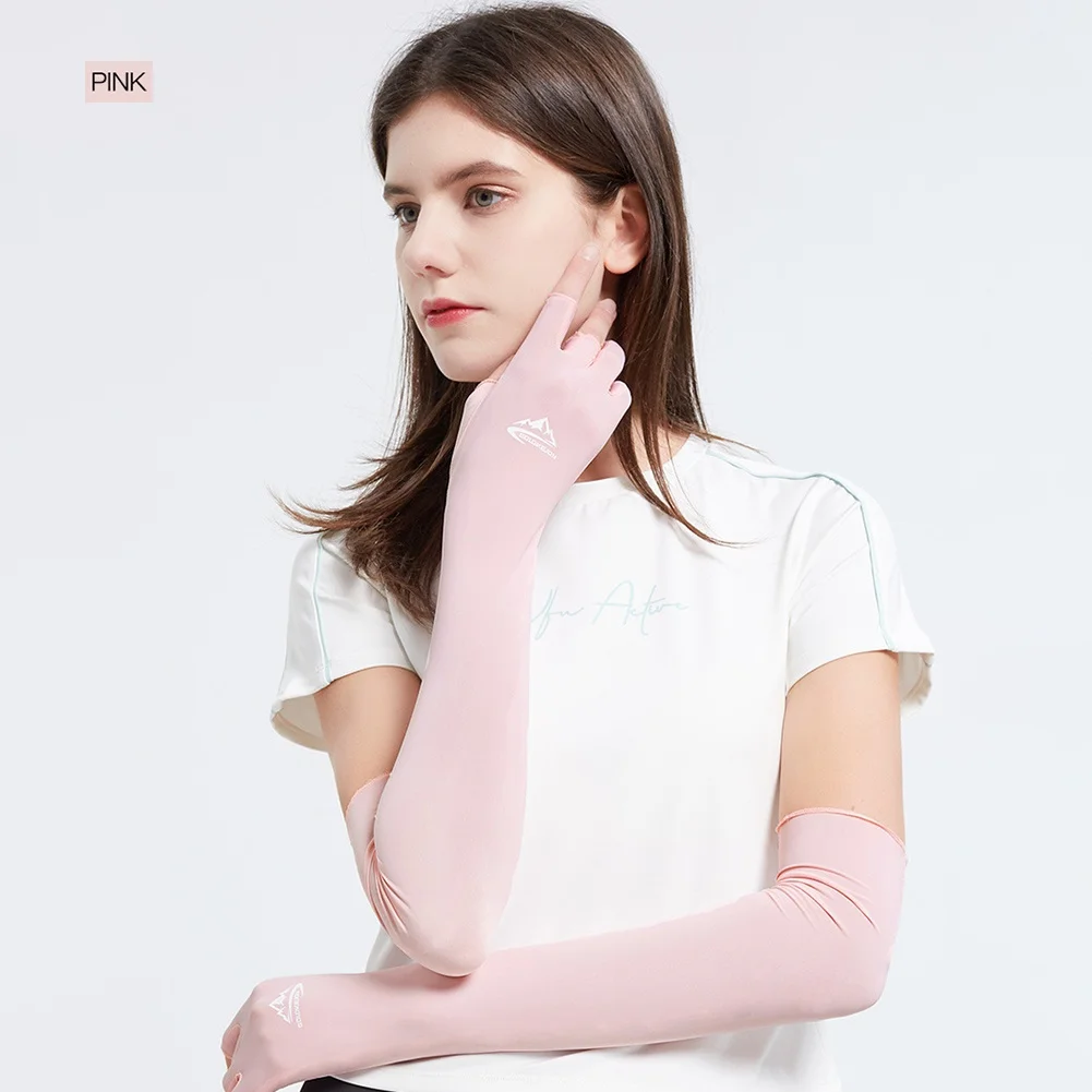 

Summer Ice Silk Sunscreen Sleeve Men Women Outdoor Cycling Fishing Camping Anti-Ultraviolet Leaking Hand Cover