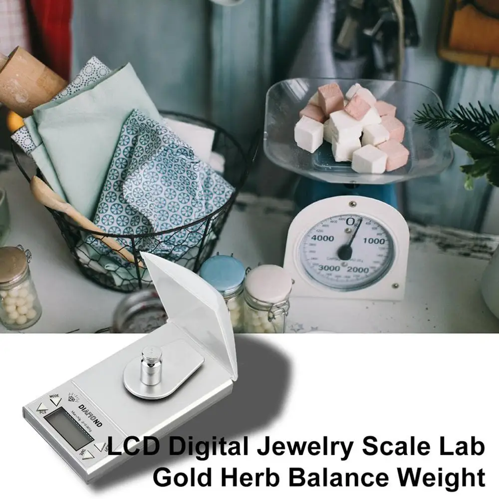1 шт. высокая точность 50 г 0 001 ЖК дисплей цифровые ювелирные весы Lab Gold Herb Balance Синяя