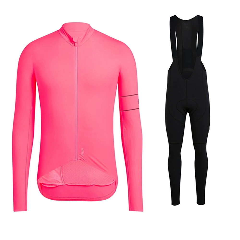 

Pink Cycling Jersey Autumn Quick-drying Breathable Bike Maillot Mountain Bike Cycling Jersey Sportswear Suit Womens Clothing