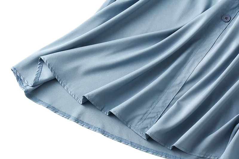 Женские юбки с завышенной талией однотонные трапециевидные на пуговицах