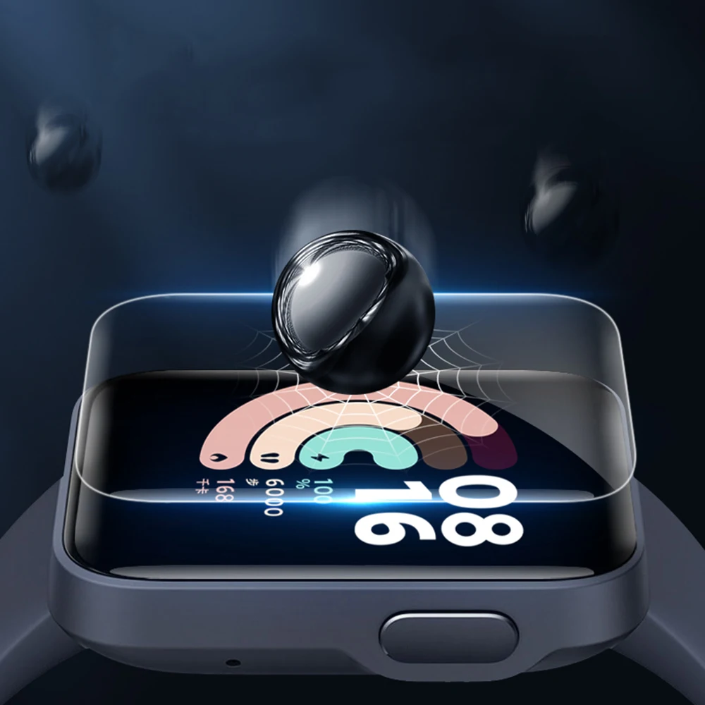 Защитная пленка для Xiaomi Redmi Watch и Mi Smart Lite мягкая Гидрогелевая с полным покрытием