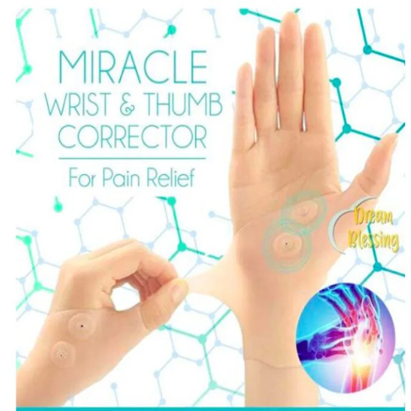 

1PC Magnetic Therapy Wrist Hand Thumb Support Gloves Silicone Gel Arthritis Pressure Corrector Massage Pain Relief Gloves
