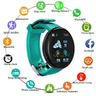 Смарт-часы D18S с цветным экраном, фитнес-браслет с пульсометром и давлением, модные спортивные женские и мужские Смарт-часы для IOS и Android