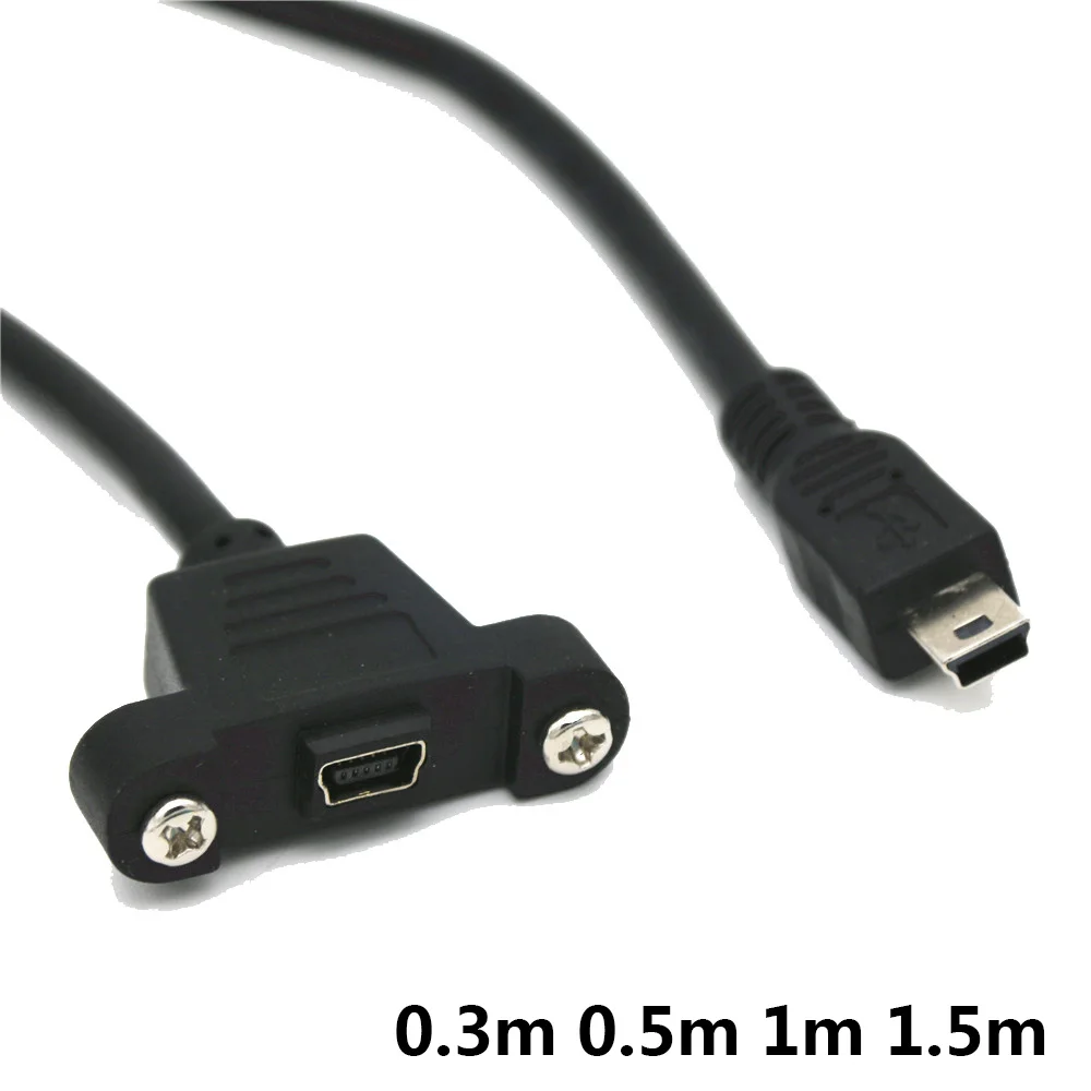 5 контактный разъем Mini USB 2 0 папа к мини мама Удлинительный кабель 30 см 50 с винтами