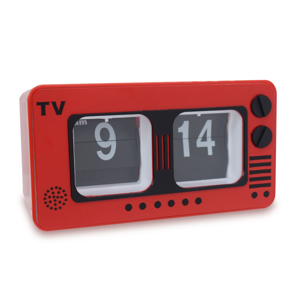 Ретро ностальгические ТВ флип часы Стильные креативные дома и офиса Настольные