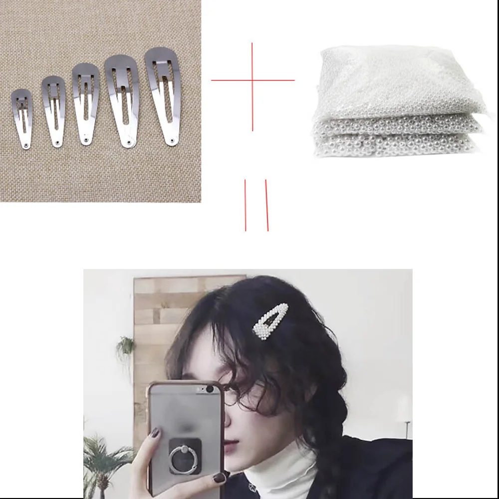 50 шт. 4 см металлические детские серебряные зажимы для волос своими руками банты