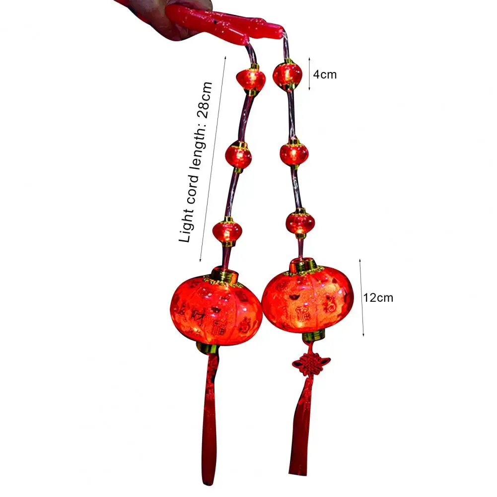 

Portable Luminous New Year Chinese Spring Festival Decor Lantern with Fu Word Safety Luminous LED Lanterns New Year Party Decor