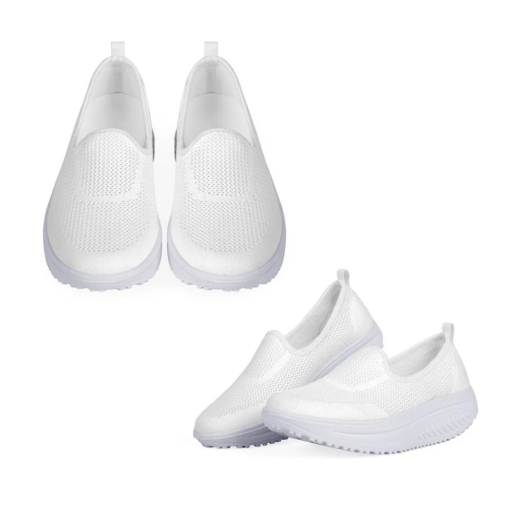 

INSTANTARTS Classic Cartoon Nurse Swing Shoes Women Summer Breathable Fitness Sneaker Air Mesh Height Increasing Lightweight