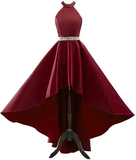 Angelsbridep High-Neck Evening Dresses Gala Gowns Robes De Soiree Sexy Natural Waist Satin Formal Prom Party Pageant | Свадьбы и