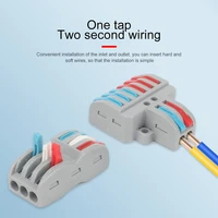 electric cable connectors reusable electric flame retardant plastic portable terminal block durable spring lever cable