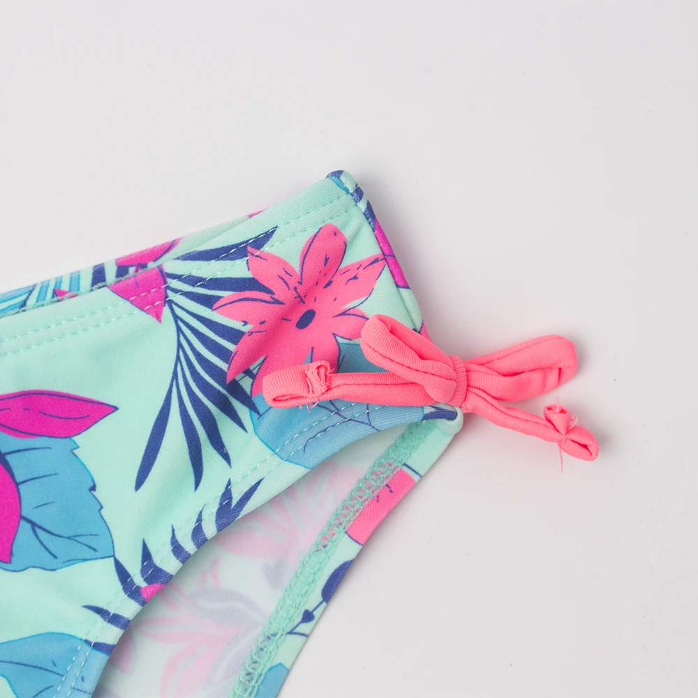 Богемный стиль Детские бикини с принтом для девочек модель 2023 года Летнее