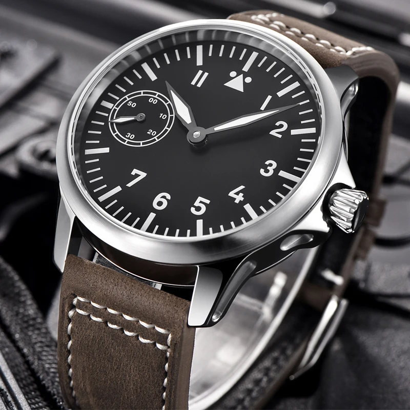 Corgeut Men Male Military Army sport Clock Classic Luxury 17 Jewels Seagull 6497 Mechanical Hand Winding luminous Wrist Watch | Наручные