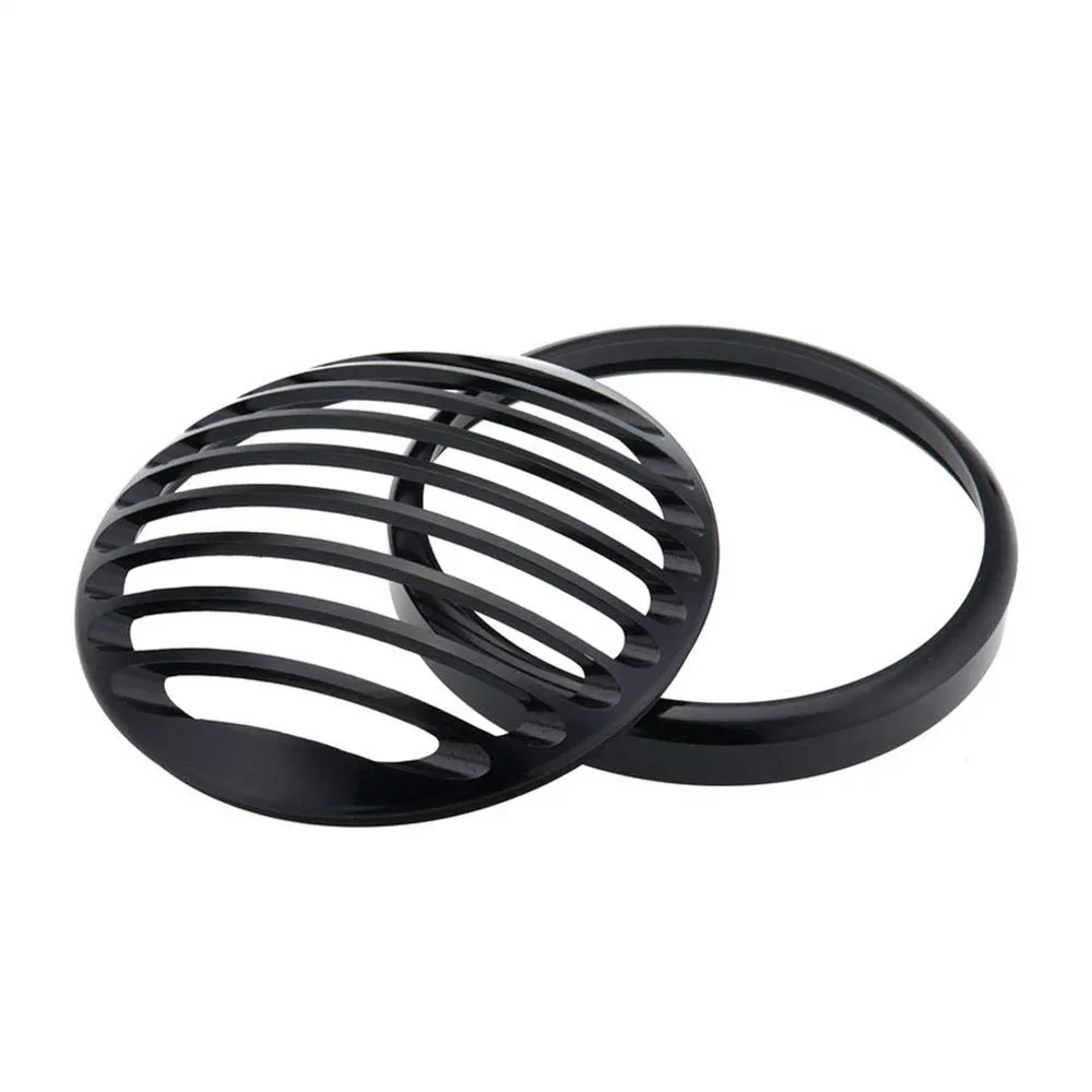 

5.75 Inch Aluminum Alloy Motorcycle Headlight CNC Grill Side Mount Universal Cover Mask Headlamp Billet Cover For Harley-Motor