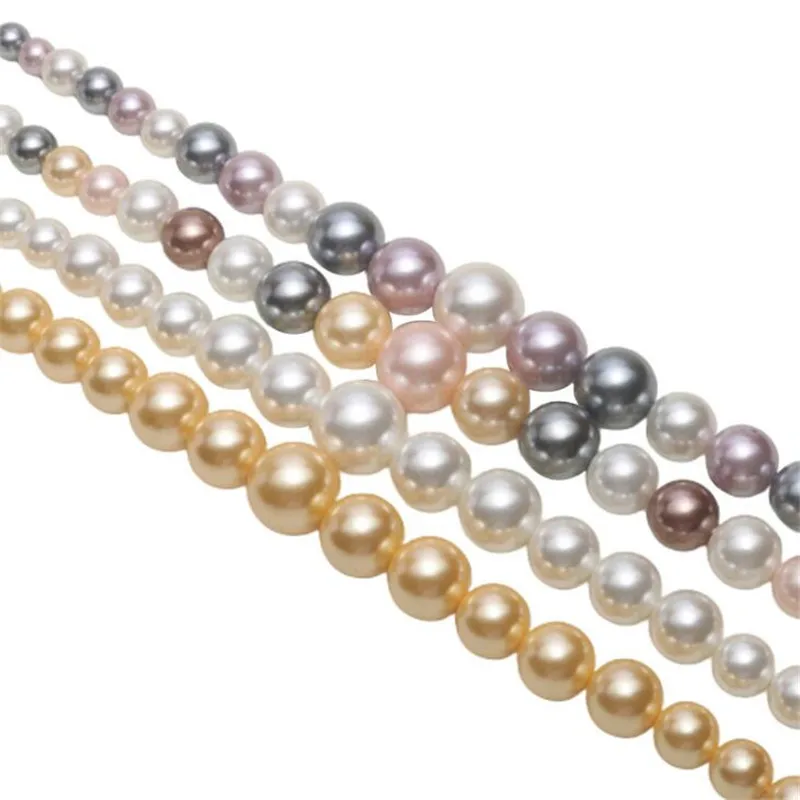 

Pearl Necklace Natural Shell Imitation Pearl Necklace 6-16mm Tower Size Beads Women's Wedding Necklace Give Mother Best Gift