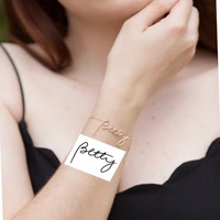 charming signature name bracelet custom jewelry stainless steel handwriting nameplate bracelet handmade gifts trendy unisex