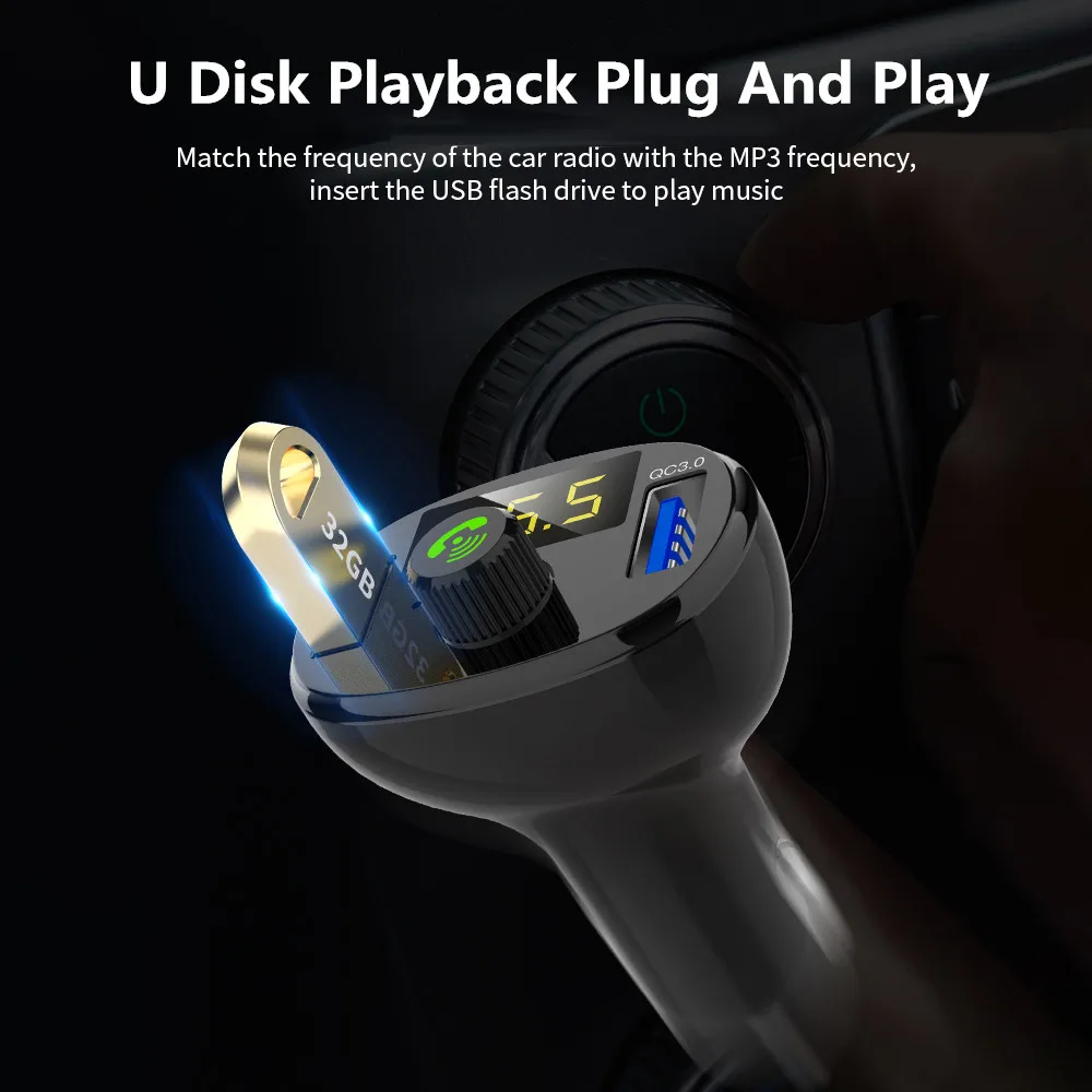FM-трансмиттер модулятор Bluetooth автомобильный комплект громкой связи аудио MP3