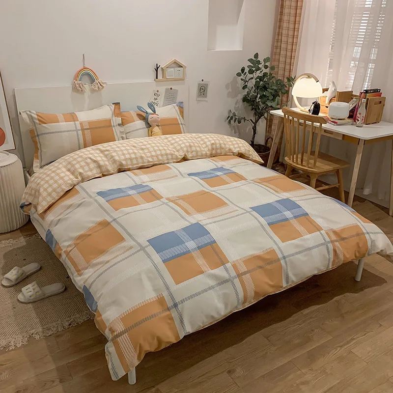 

Cotton Bedding Set High Quality Skin-friendly Large Double Bed Duvet Cover Bed Sheet Pillowcase Cartoon Printing Set 3 Pcs/4 Pcs