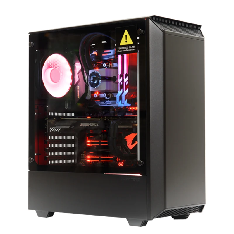 

PHANTEKS P300 RGB watercooler computer(ASUS B350-F GAMING+R7 3600X+256GB SSD+16GB RAM+ASUS RX580 8G+650W POWER)