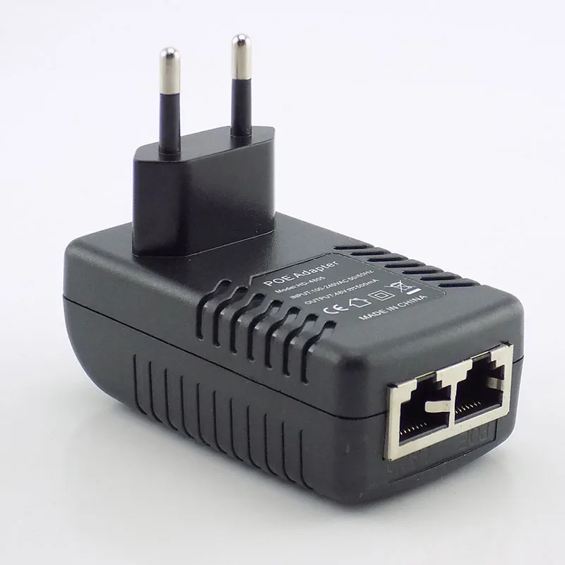 DC 48 В 0.5A 24 Вт Poe блок питания адаптер-форсунка переключатель Poe для ip-камеры WiFi Poe инжектор зарядное устройство с вилкой США/ЕС штекер E14