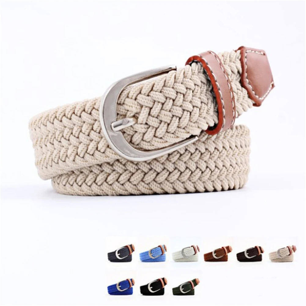 Женский винтажный плетеный ремень Bohe однотонный кожаный пояс унисекс с широкой