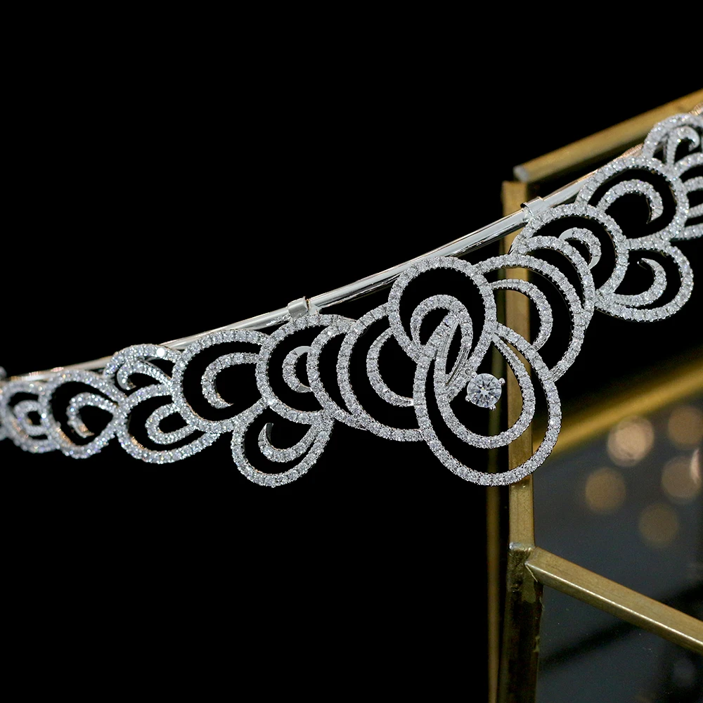 

ASNORA High-Quality CZ Tiaras And Crowns For Women, Korean Simple Birthday Crystal Tiaras Bridal Hair Accessories