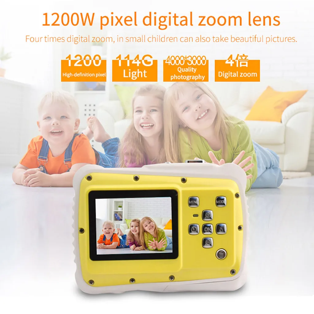 Водонепроницаемая детская камера для фотографирования Full HD 1080P Портативная
