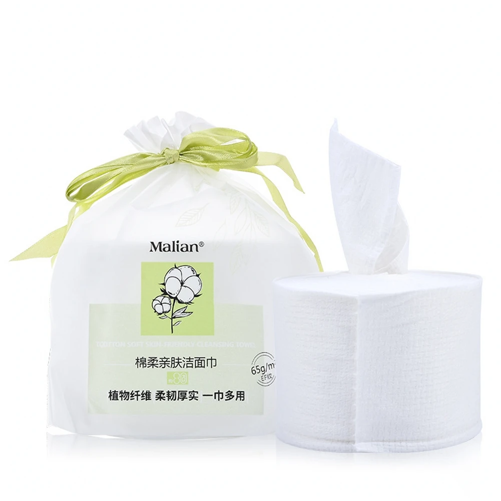 

80Pcs Disposable Cotton Face Cloths Towel Soft Washcloth Skin Care Product Makeup Cleaning Wash Cloth Roll Paper Tissue