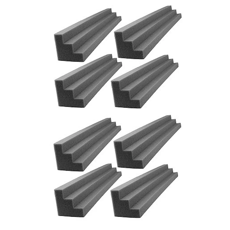 

8 шт., черная Звукоизоляционная ловушка для басов, 4,7x4,7x18,8 дюйма