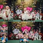 Фон для фотосъемки с изображением сказочной принцессы, торта на день рождения, Алисы, чудес, чайвечерние НКИ