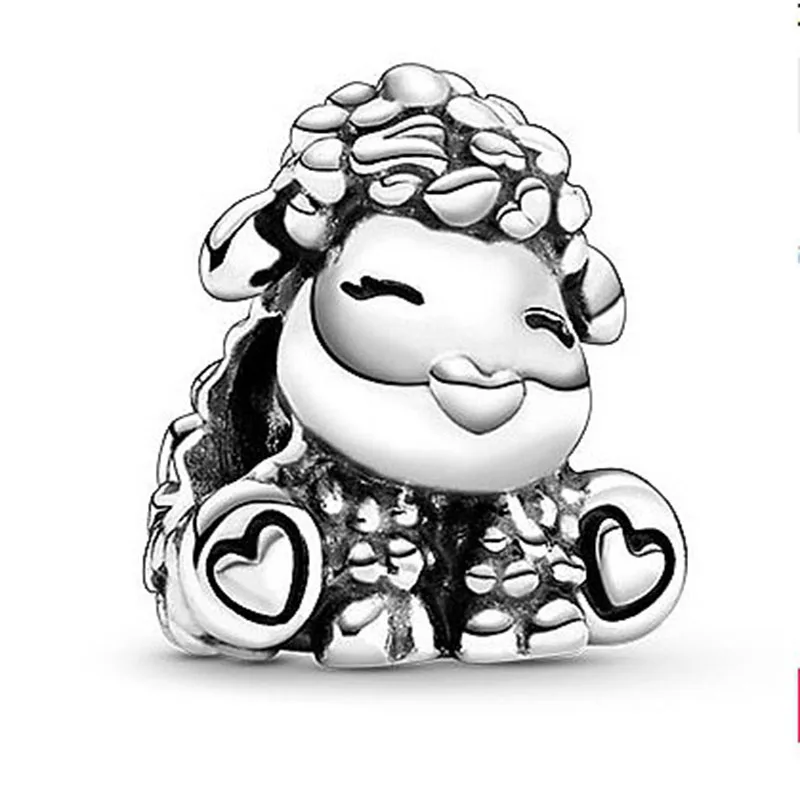 

Authentic 925 Sterling Silver Bead New Patty Creative Little Sheep Beading Fit Original Pandora Bracelet For Women Diy Jewelry
