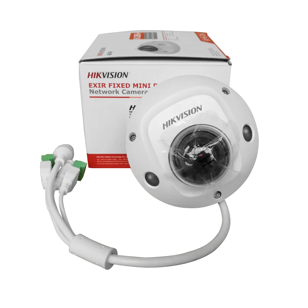 Купольная камера Hikvision 4 МП H.265 + POE инфракрасная 10 м заменяемая встроенный