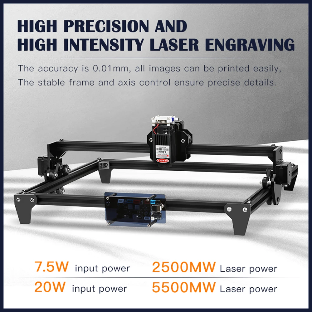 

Twotrees TT-5.5W Laser Engraving Machine CNC 30*40cm DIY Engraver Desktop Wood Router/Cutter/Printer+Laser Goggles Support GRBL