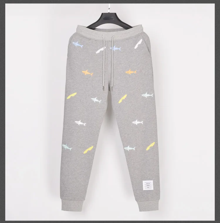 

2021 Fashion TB Brand Sweatpants Men Casual Sports Trousers Tracksuit Bottoms Shark Embroidery Mens Jogger Track Pants