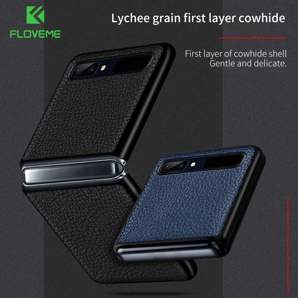 Floveme Оригинальный Роскошный Натуральная кожа кожаный чехол для Samsung Galaxy Z Флип