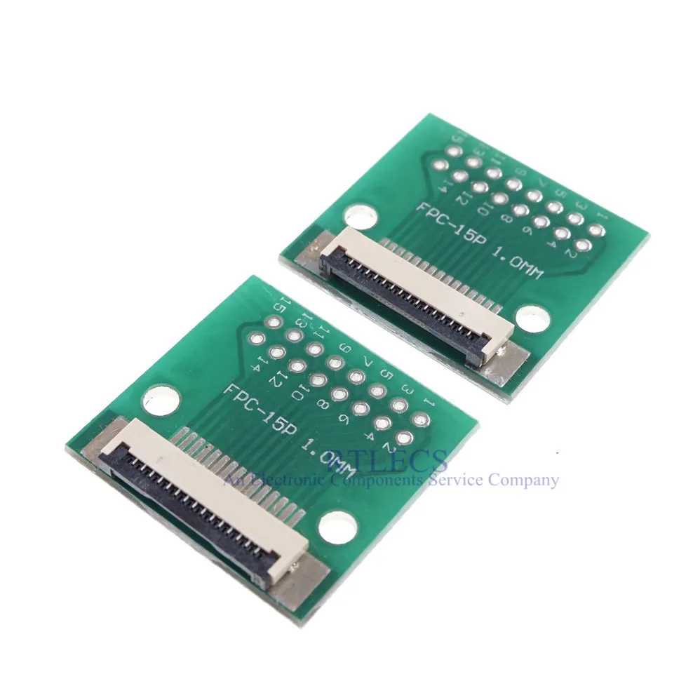 Фото 20 шт. FPC FFC 15 PIN 1,0 мм шаг разъем SMT адаптер до 2,54 мм пространство 1,00 дюймов шаг сквозное отверстие DIP PCB адаптер припой №2