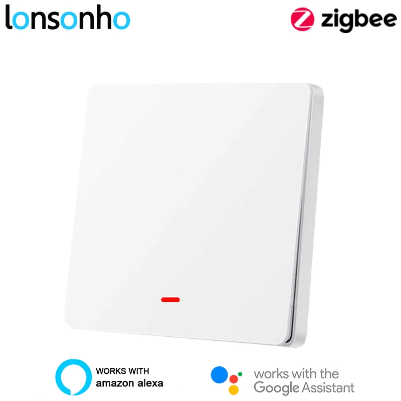 

Lonsonho Tuya Zigbee Smart Switch Magnetic Latching Relay Version EU 220V No Neutral Smart Life Light Switches Alexa Google Home