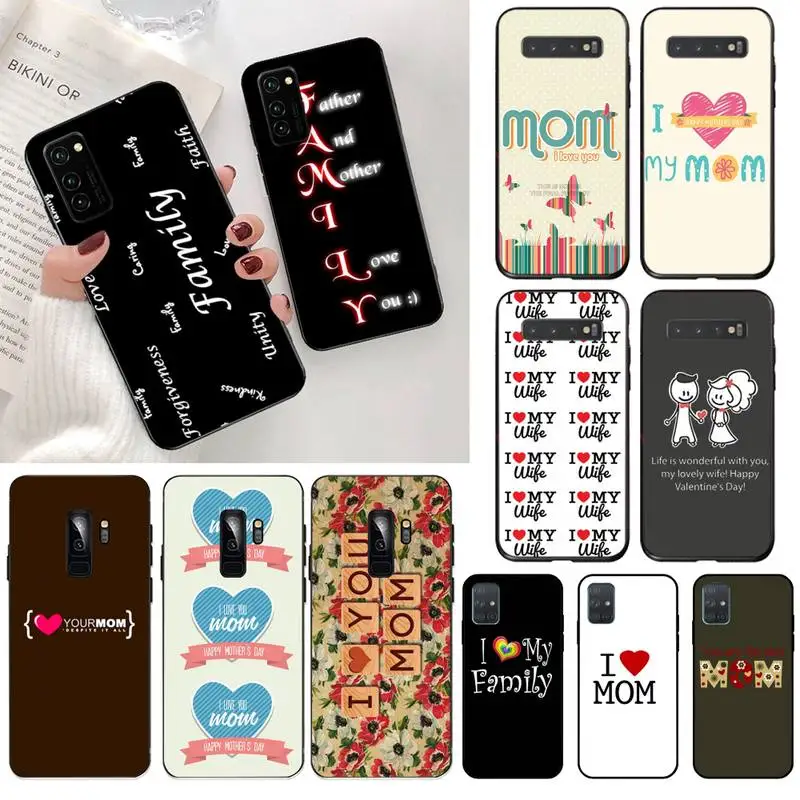 Чехол для телефона I love mom and family Samsung S20 plus Ultra S6 S7 edge S8 S9 S10 5G lite 2020|Бамперы| |