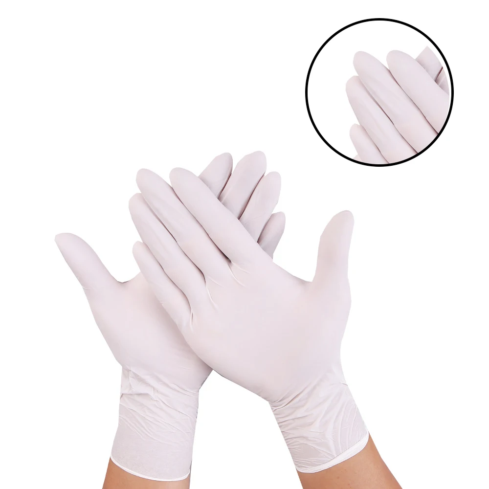 Одноразовые перчатки 100 шт нитриловые водонепроницаемые латексные многоцелевые
