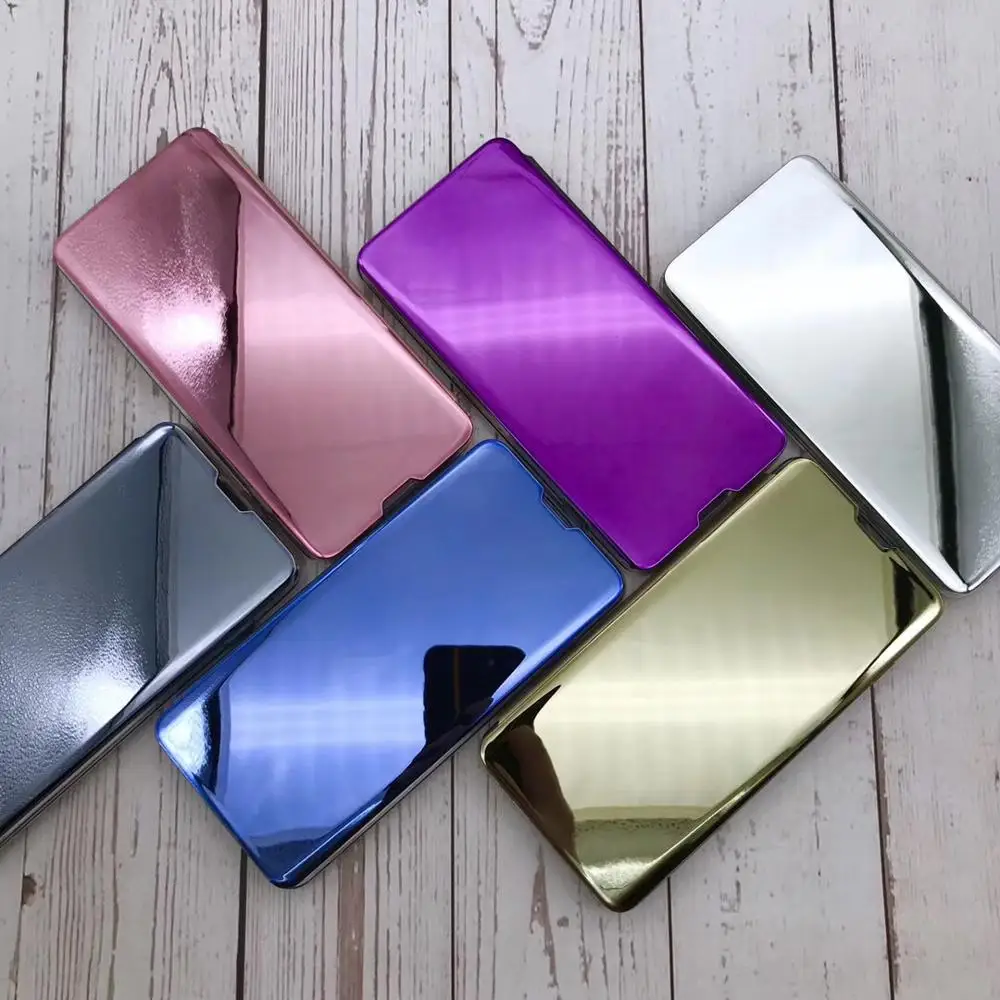 

Case For OPPO Reno 5 Lite Plating Mirror Flip Phone Case Flip Stand Full Protective Cover for OPPO Reno 5 lite Shockproof