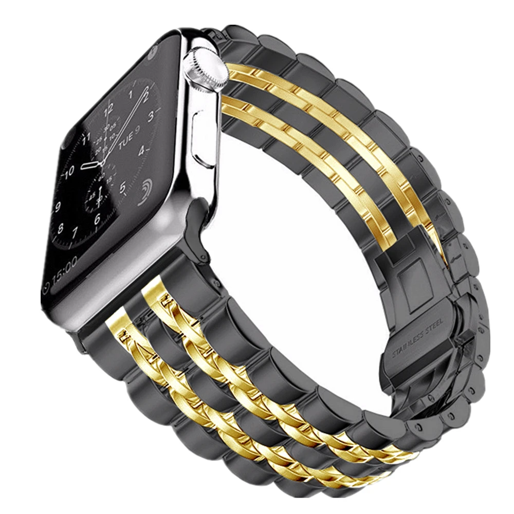 Ремешок из нержавеющей стали для iwatch series 5 4 40 мм 44 браслет наручных часов apple watch 3 2